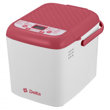 Хлебопечь электрическая DELTA DL-8007B белая с красным